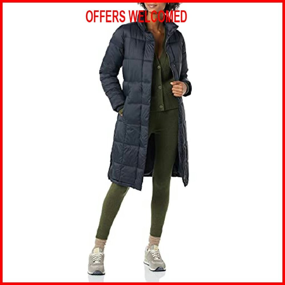 Women's Lightweight Quilted Long Puffer Winter Coat Size Small - Picture 2 of 4